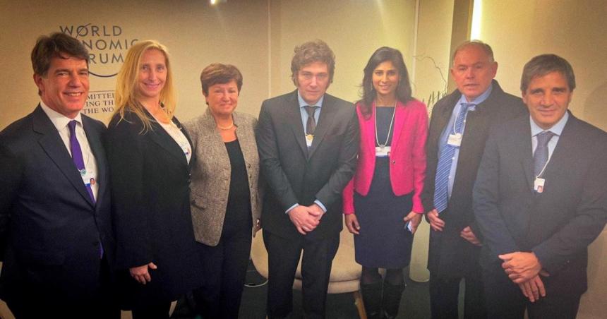 El Presidente se reunioacute en Davos con la titular del FMI Kristalina Georgieva