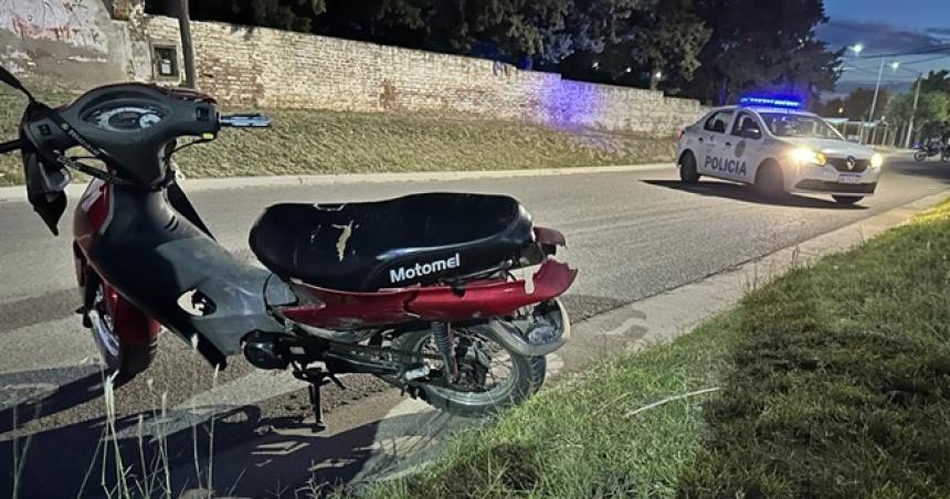 Un motociclista herido en un choque