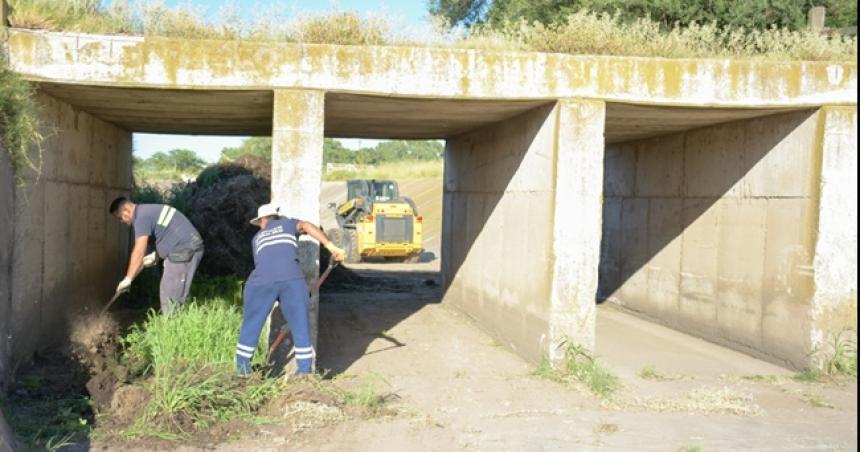 Realizan mantenimiento de canales y desaguumles en Pico