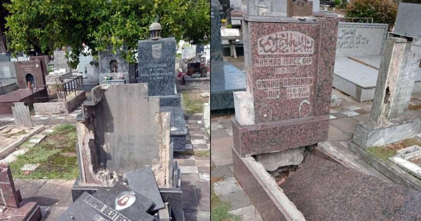 Profanaron las tumbas de Carlos Menem y su hijo