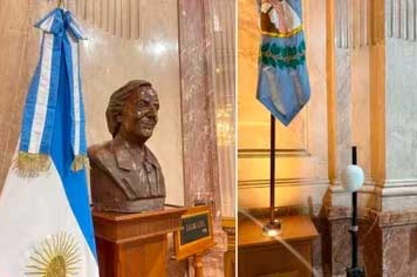 Villarruel hizo retirar un busto de Neacutestor Kirchner del Senado- Yo no soy su viuda