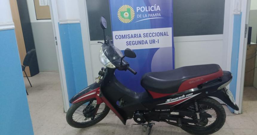 Recuperan una moto robada