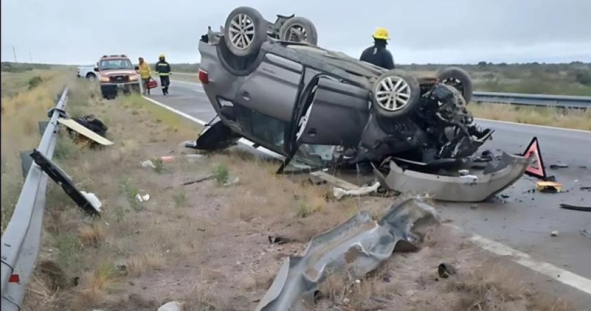 Despiste y vuelco sobre la Ruta Nacional 151