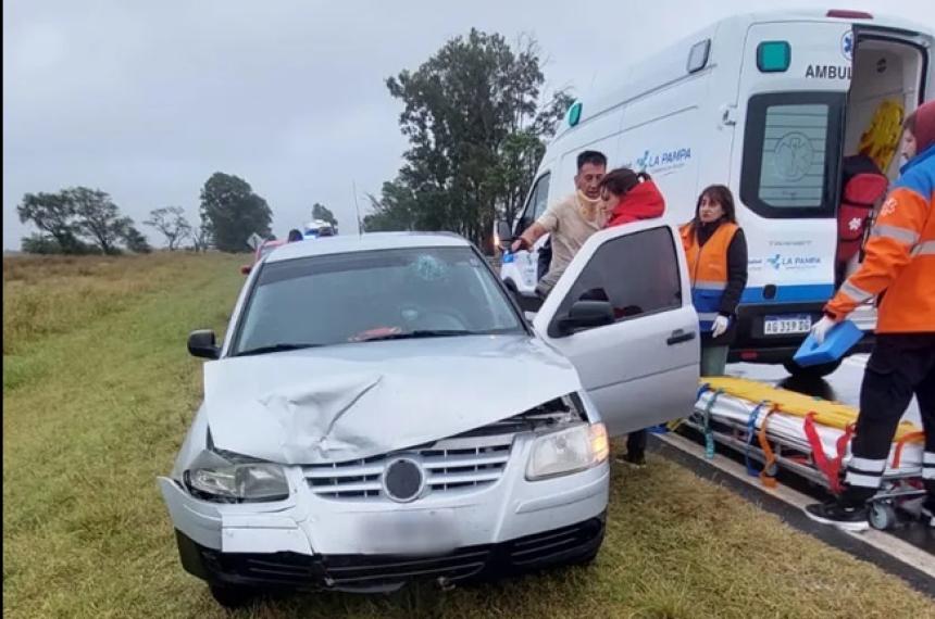 Un herido por el choque de dos autos en la Ruta Nacional 188
