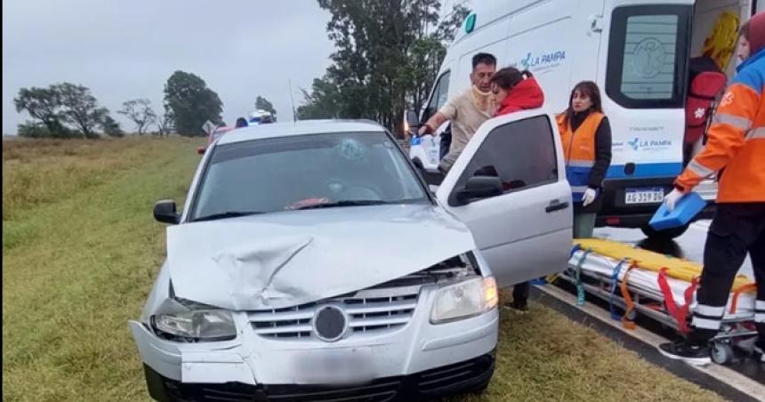 Un herido por el choque de dos autos en la Ruta Nacional 188