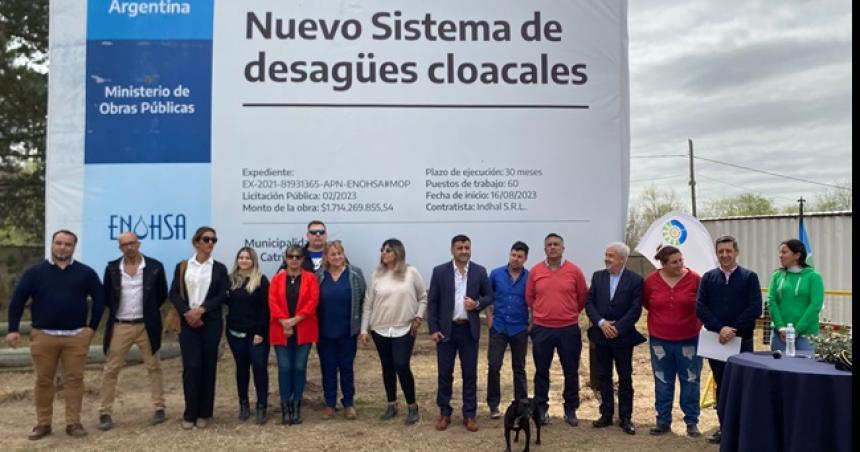 Preocupacioacuten por la obra de las cloacas en Catriloacute