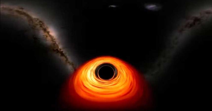 Por primera vez una simulacioacuten en video de la NASA mostroacute coacutemo es entrar en un agujero negro