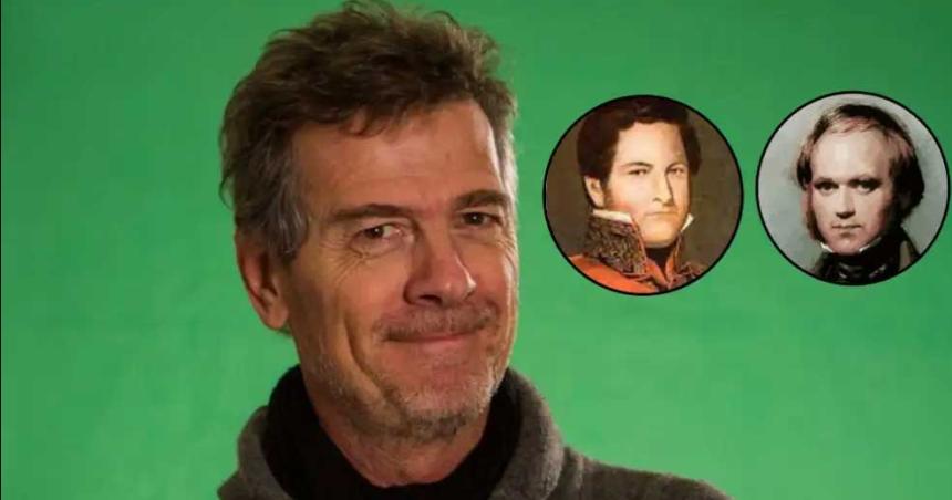 Eduardo Raspo reuacutene a Rosas y a un joven Darwin en el filme Dos manzanas