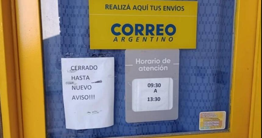 Cerraron oficinas del Correo Argentino en Rancul Hilario Lagos y Bernardo Larroudeacute  