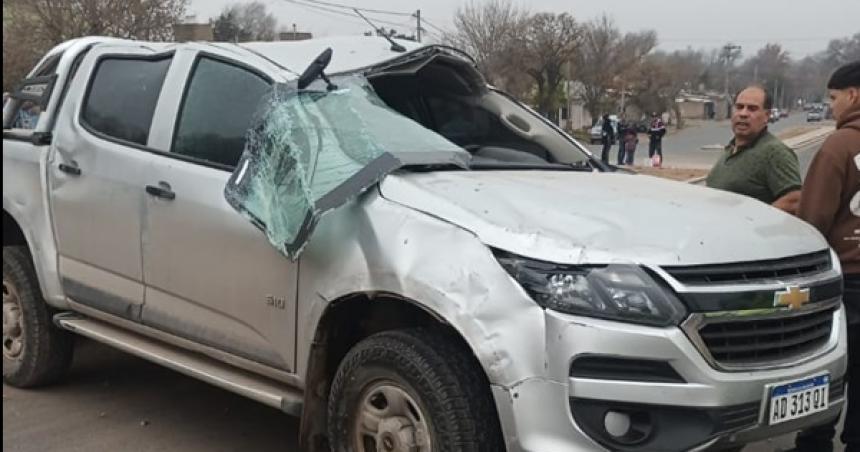 Un conductor herido por un vuelco en la Avenida Stieben