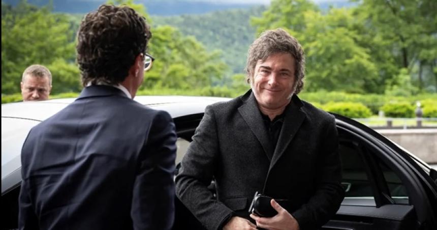 Tras su paso por el G7 Milei arriboacute a Suiza para participar de la cumbre por Ucrania