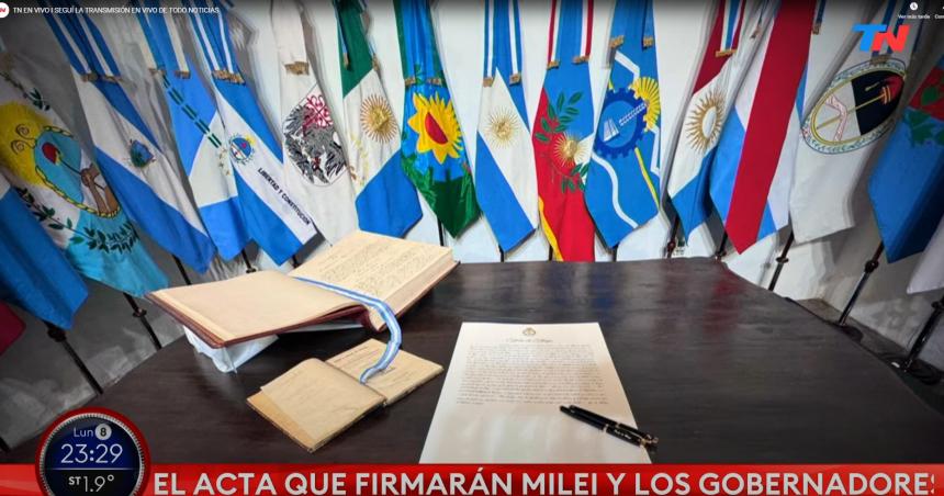 Milei firmoacute el Pacto de Mayo junto a gobernadores y dos expresidentes