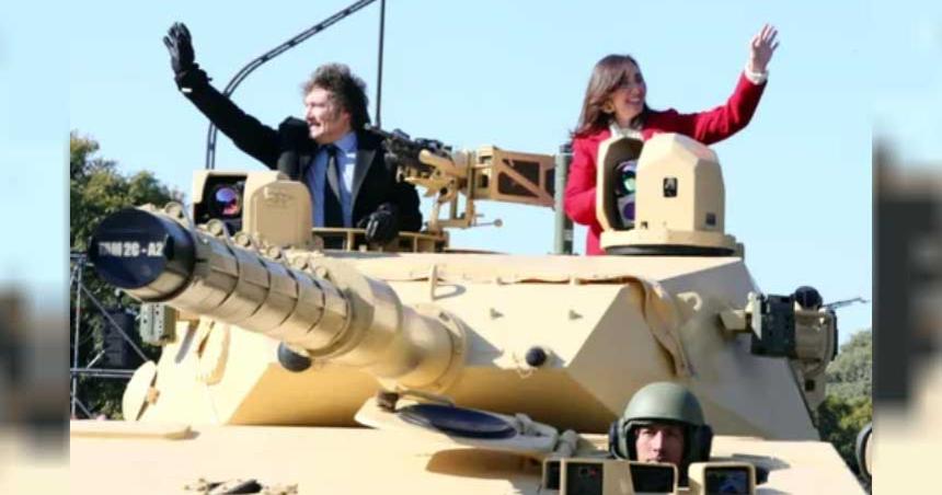 Milei y Villarruel en el TAM2C regalos y un brindis clave- el desfile de la Independencia