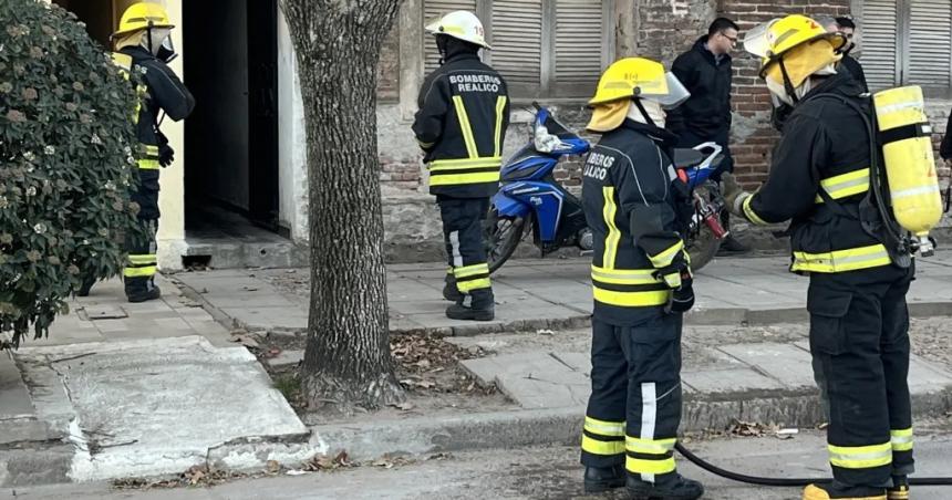 Principio de incendio en una vivienda por un calefactor en Realicoacute