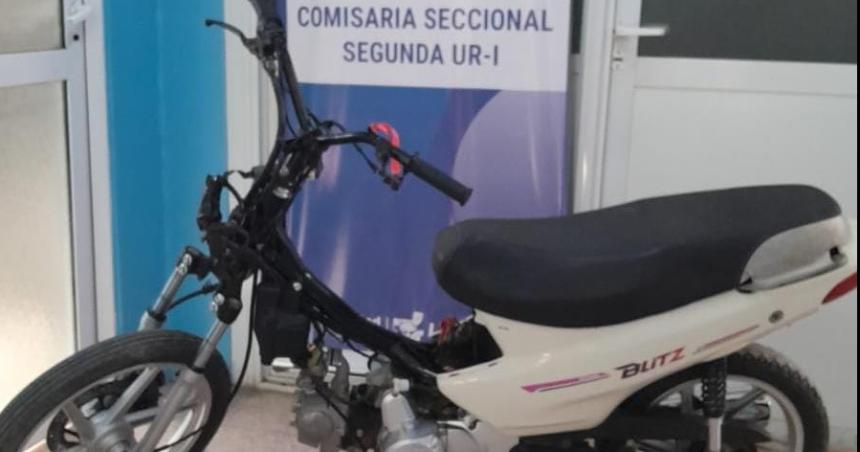 Encuentran en Santa Rosa una moto robada en Pehuajoacute