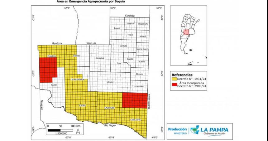 Ampliacutean la emergencia agropecuaria por sequiacutea