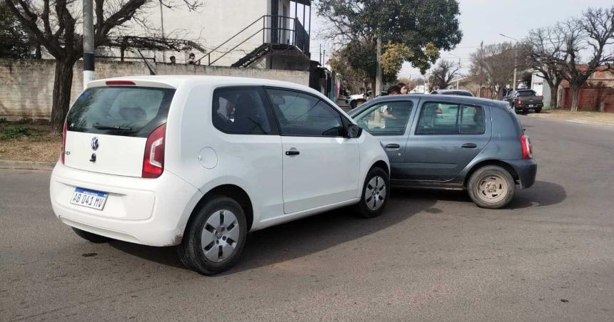 Otro choque en pleno centro santarrosentildeo