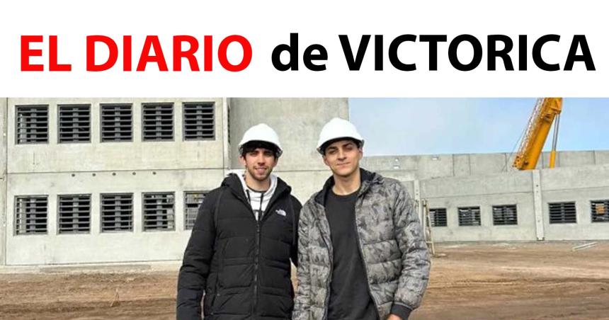 Juan y Guido- dos joacutevenes de Victorica que se recibieron el mismo diacutea de Ingenieros Civiles en Coacuterdoba