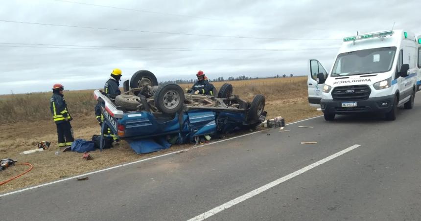 Un muerto tras un vuelco cerca de Intendente Alvear