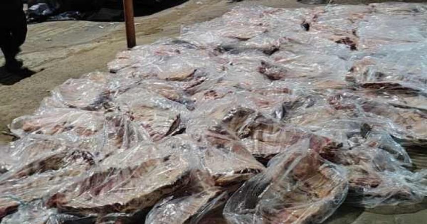 Detuvieron una camioneta que llevaba casi 100 costillares vacunos