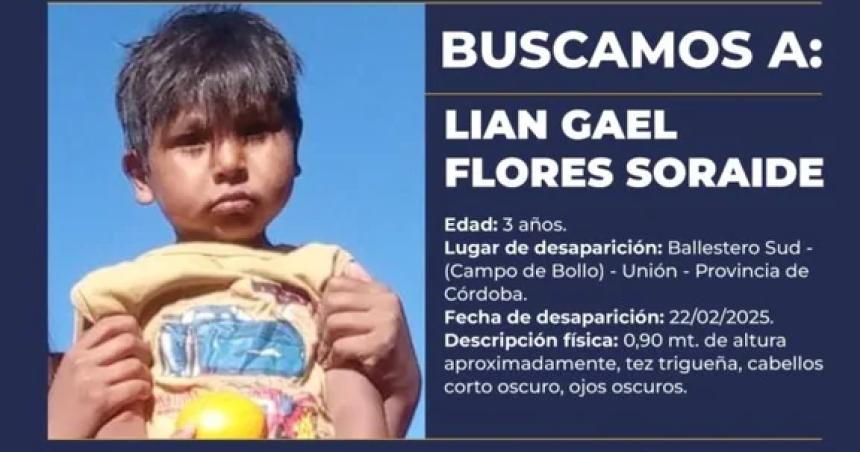 La buacutesqueda de Lian en Coacuterdoba- secuestraron una camioneta y tres celulares