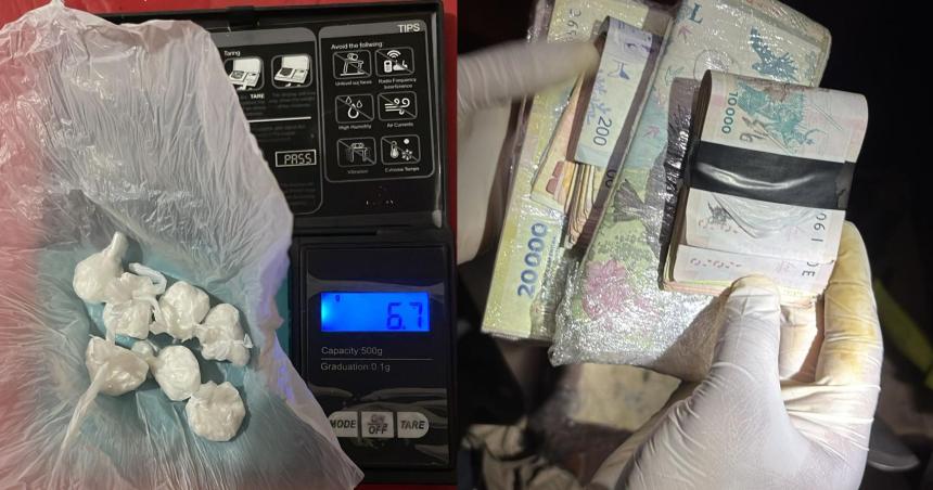 Secuestraron cocaiacutena y maacutes de  3 millones en una vivienda de Santa Rosa