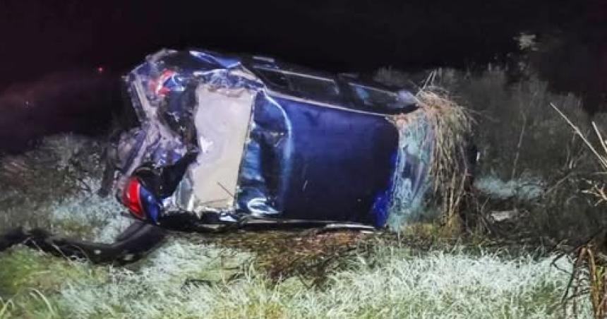 Un pampeano sufrioacute un vuelco en la Ruta Nacional 5