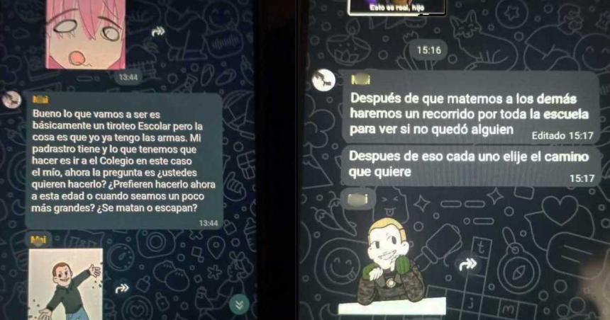 Alumnos de una escuela de Maschwitz planificaron una masacre por WhatsApp