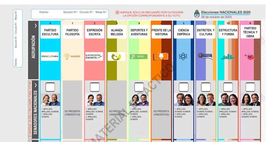 La Justicia aproboacute los modelos de Boleta Uacutenica que se usaraacuten en las elecciones nacionales
