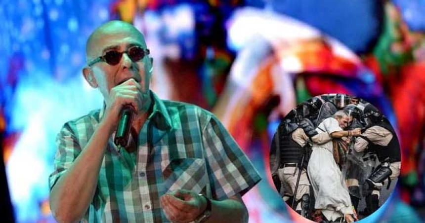 Indio Solari- La policiacutea le pega a los viejos 