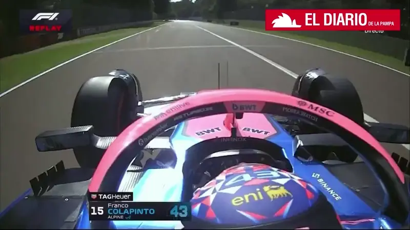 Fuerte choque de Colapinto en la clasificacioacuten del GP de Emilia-Romantildea