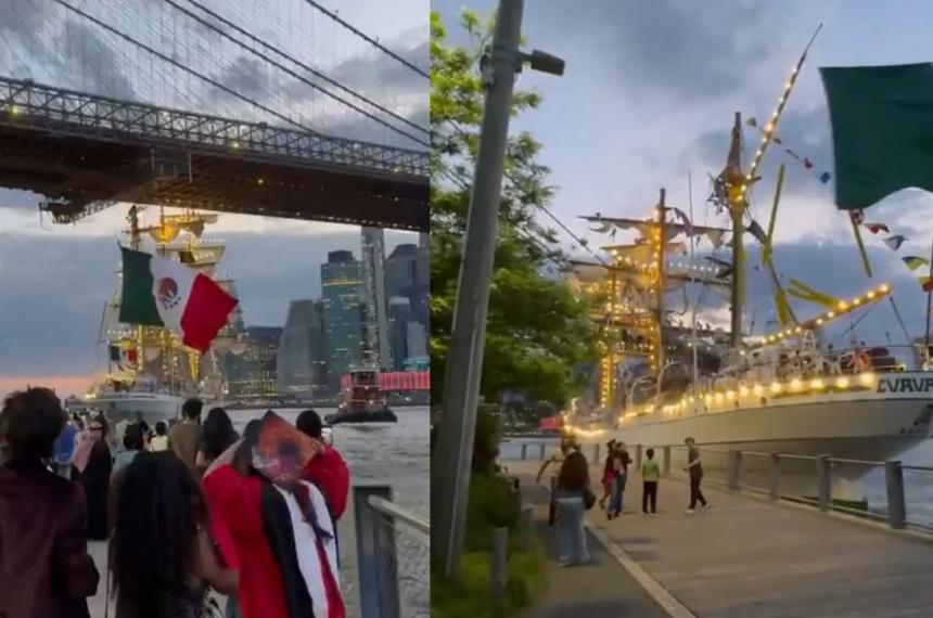 Dos muertos por el choque del buque mexicano contra el puente de Brooklyn