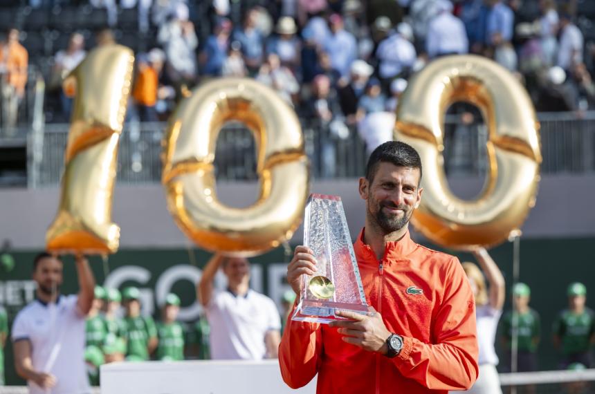 Djokovic hizo historia en Ginebra y alcanzoacute los 100 tiacutetulos