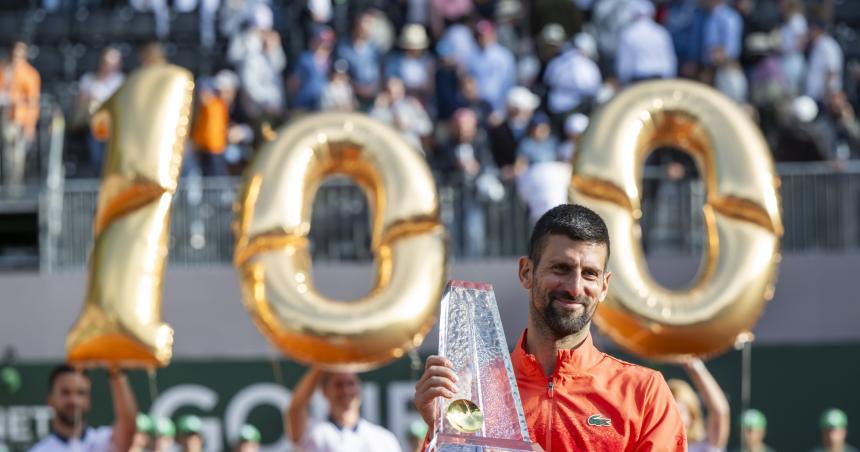 Djokovic hizo historia en Ginebra y alcanzoacute los 100 tiacutetulos