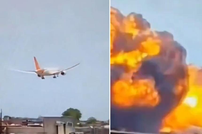Tragedia aeacuterea en India- se estrelloacute un avioacuten con 242 personas a bordo