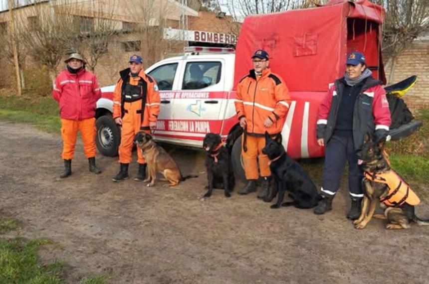 Bomberos pampeanos claves en el hallazgo de un joven desaparecido