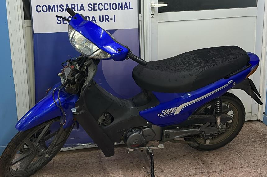 Recuperan una moto robada por un menor en Santa Rosa