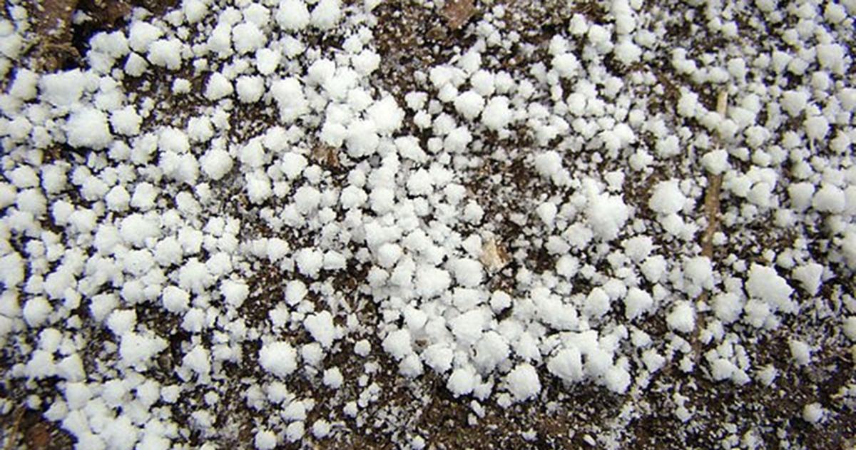 El friacuteo polar trajo graupel y copos de nieve en La Pampa