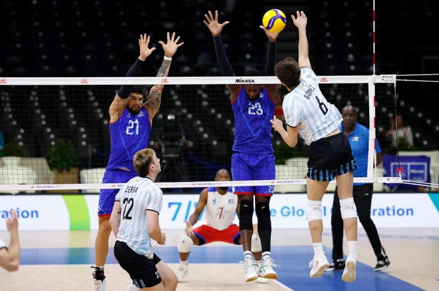 Gran triunfo del voacuteley ante Cuba en la Nations League