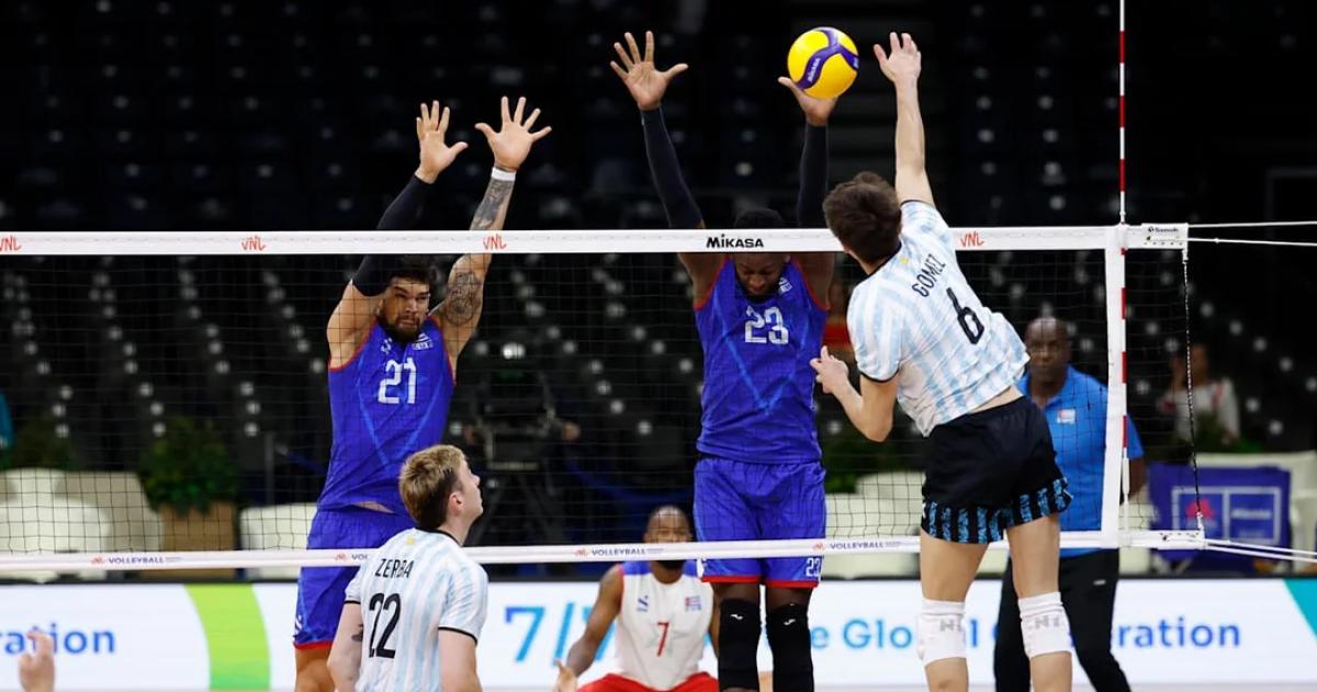 Gran triunfo del voacuteley ante Cuba en la Nations League