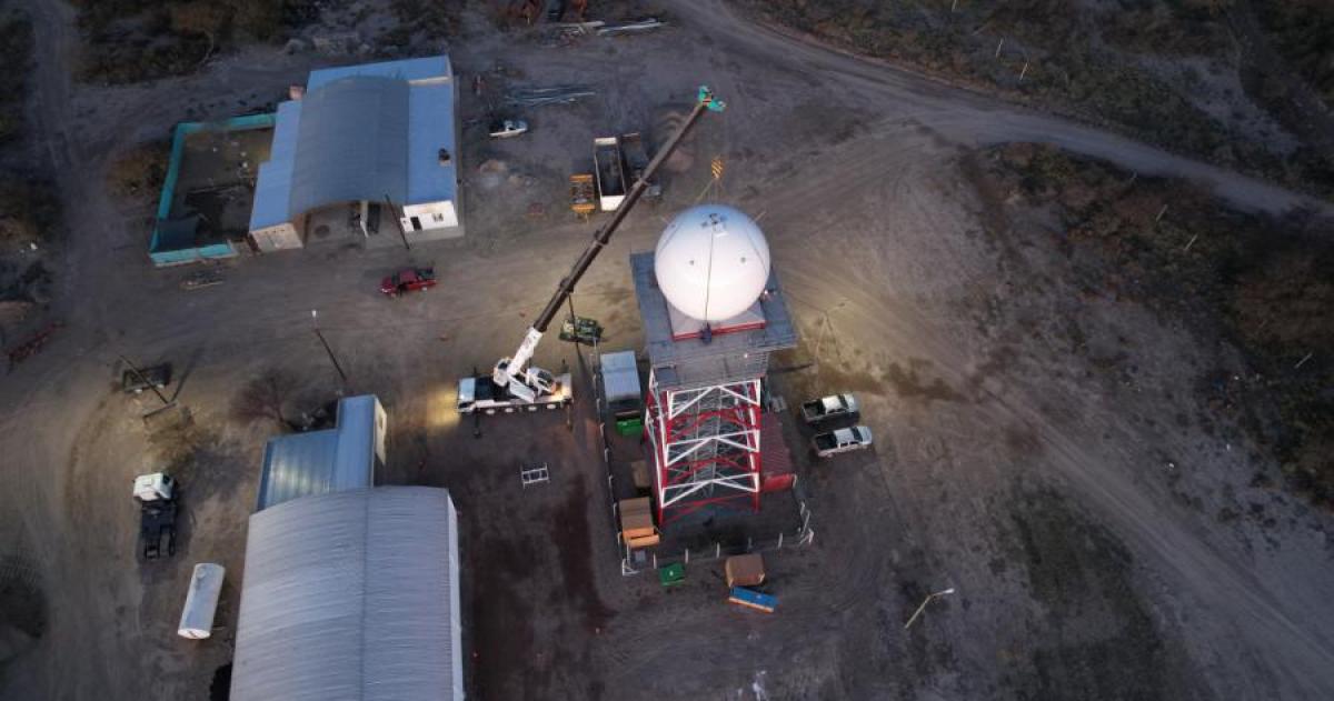 Avanza la instalacioacuten del radar meteoroloacutegico en Santa Isabel