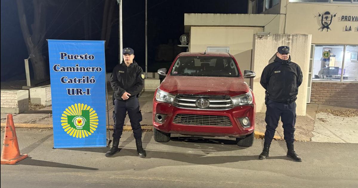 Puesto Caminero Catriloacute- recuperan camioneta robada en La Matanza