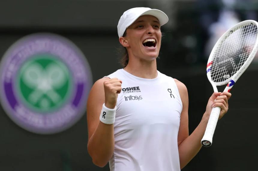 Swiatek hizo historia en la final de Wimbledon- doble 6-0
