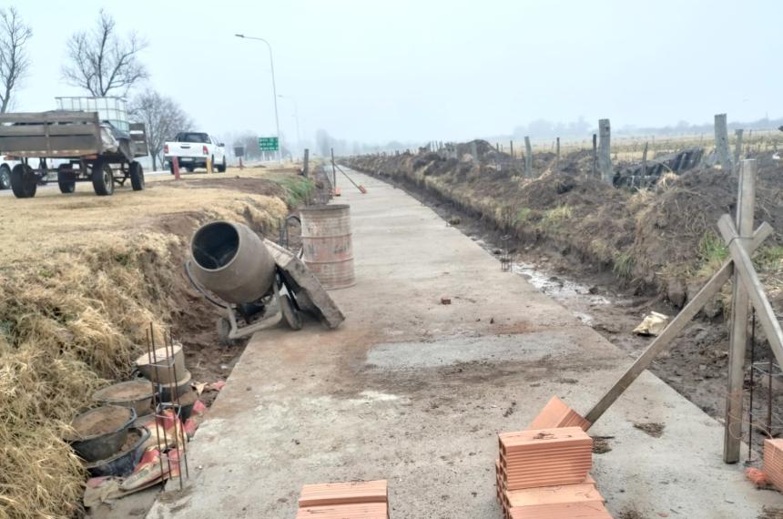 Avanza la obra de desaguumles pluviales en Doblas
