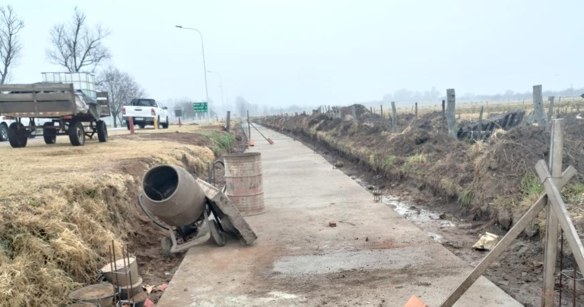 Avanza la obra de desaguumles pluviales en Doblas