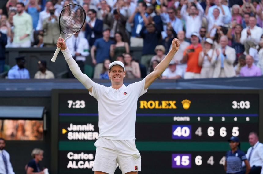 Sinner vencioacute a Alcaraz y se coronoacute en Wimbledon