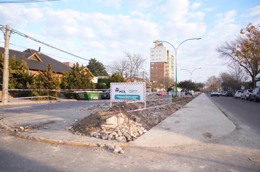 Pico- avanzan las obras de remodelacioacuten en la Avenida San Martiacuten