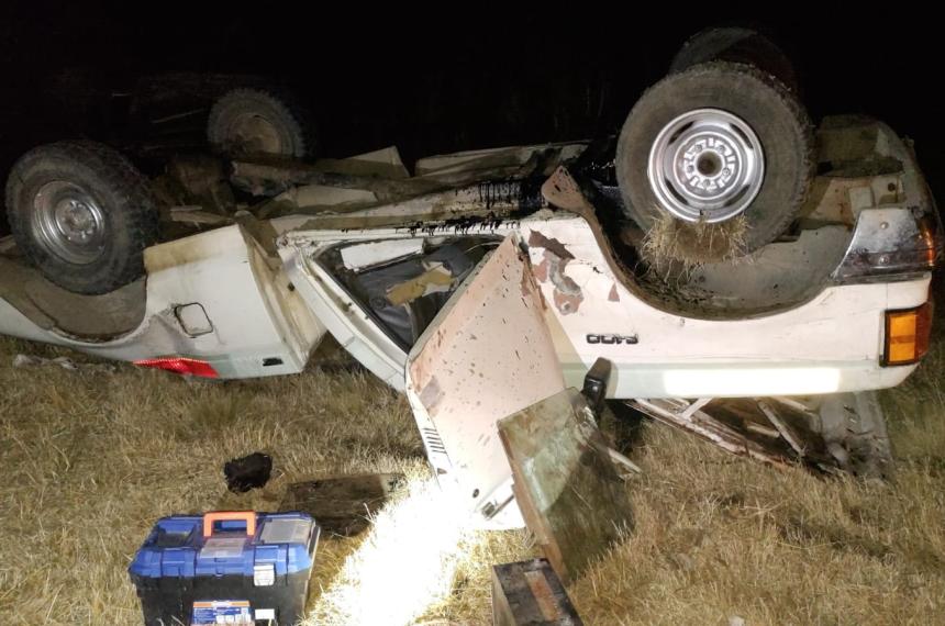 Accidente en Ruta 35- cinco personas trasladadas al hospital Favaloro entre ellas un menor