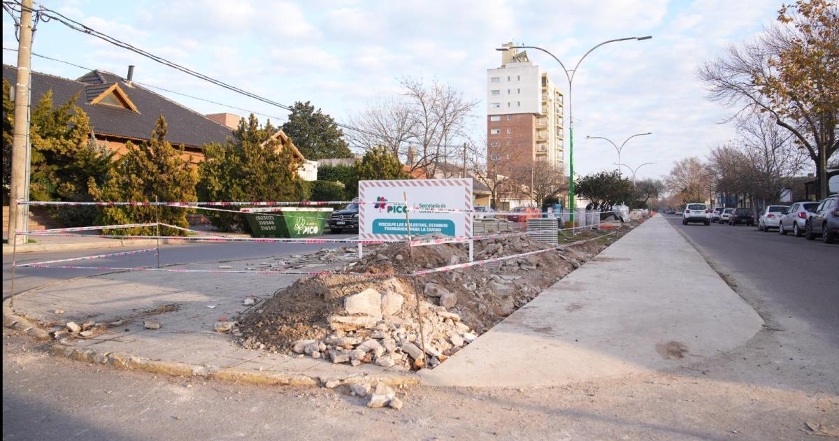 Pico- avanzan las obras de remodelacioacuten en la Avenida San Martiacuten