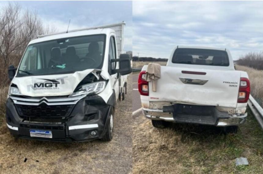 Chocaron dos vehiacuteculos en el cruce de Rutas 143 y 152